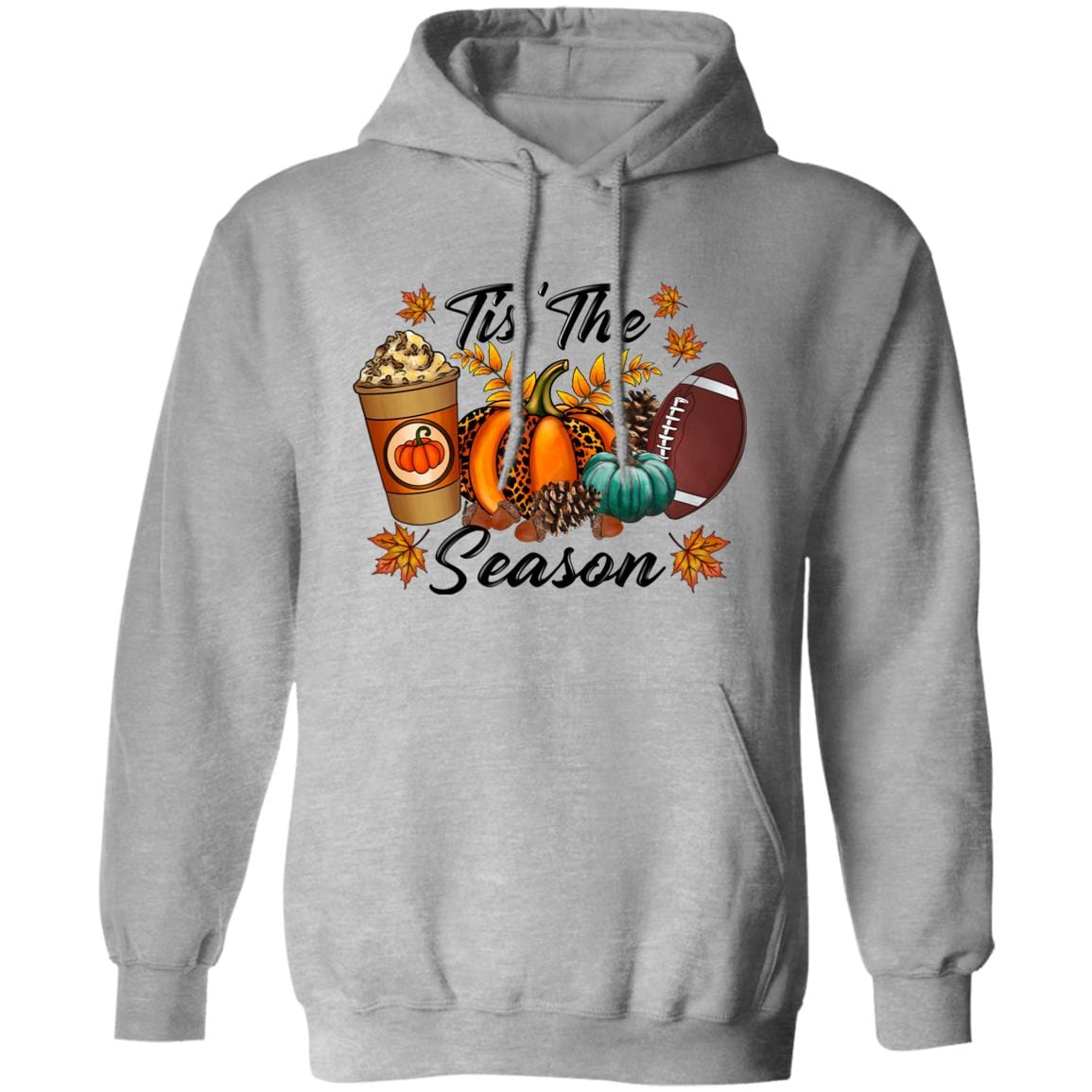 Tis The Season Football | Pumpkin Season Hoodie | Sweatshirt - JENACDirect