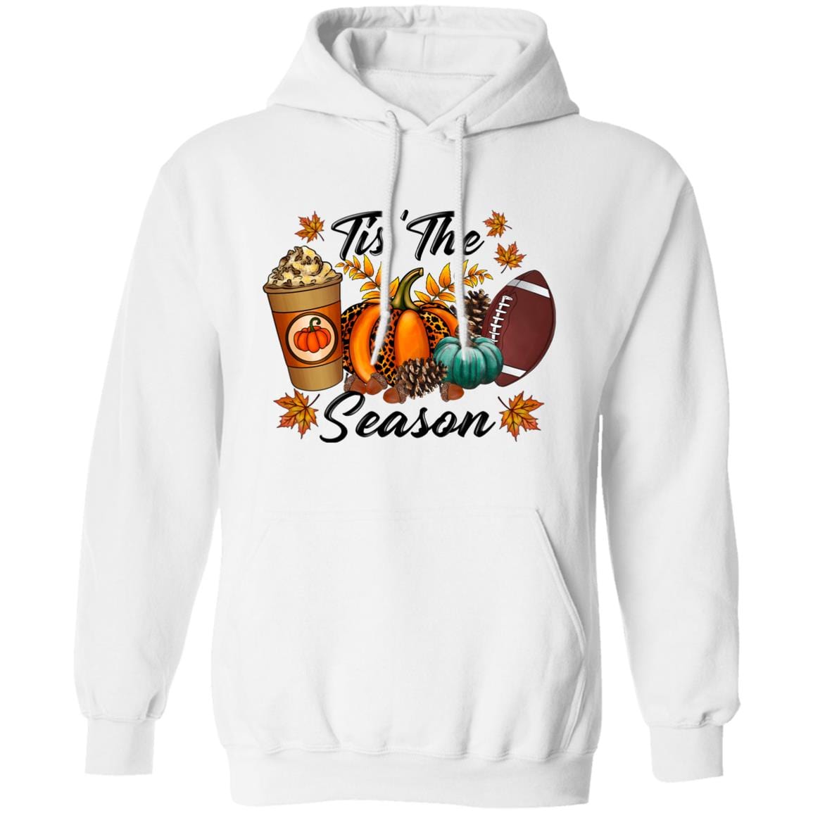 Tis The Season Football | Pumpkin Season Hoodie | Sweatshirt - JENACDirect