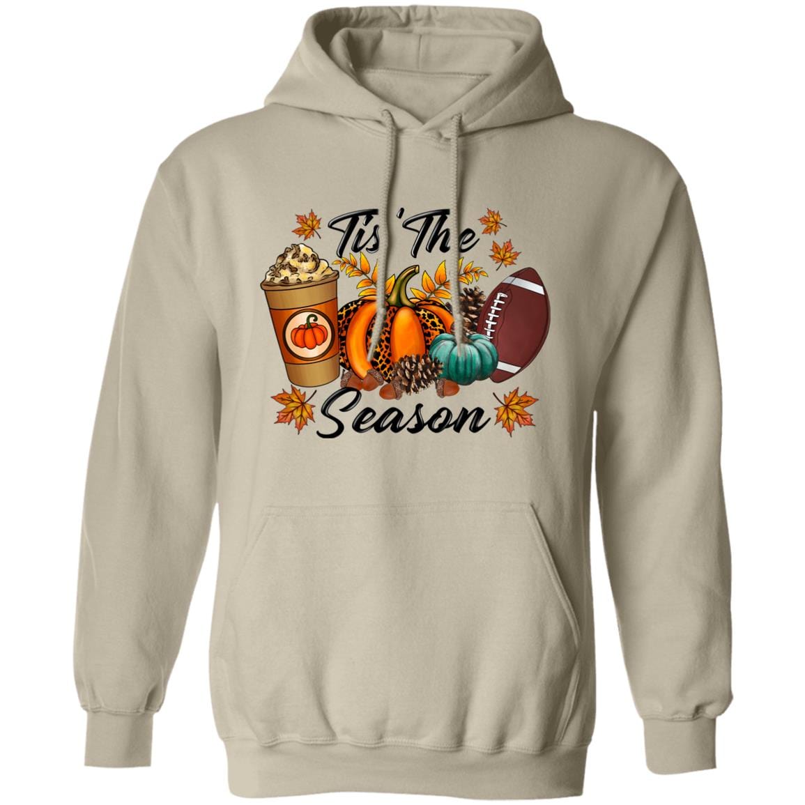 Tis The Season Football | Pumpkin Season Hoodie | Sweatshirt - JENACDirect