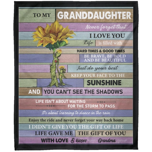 To My Granddaughter | I Love You | Arctic Fleece Blanket 50x60 - JENACDirect