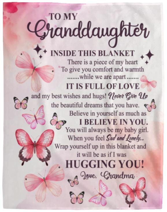 To My Granddaughter | Piece Of My Heart | Cozy Plush Blanket