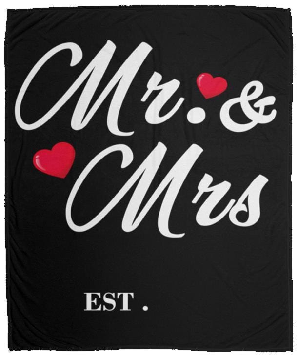 Mr & Mrs | Arctic Fleece | Cozy Plush Fleece Blanket - JENACDirect