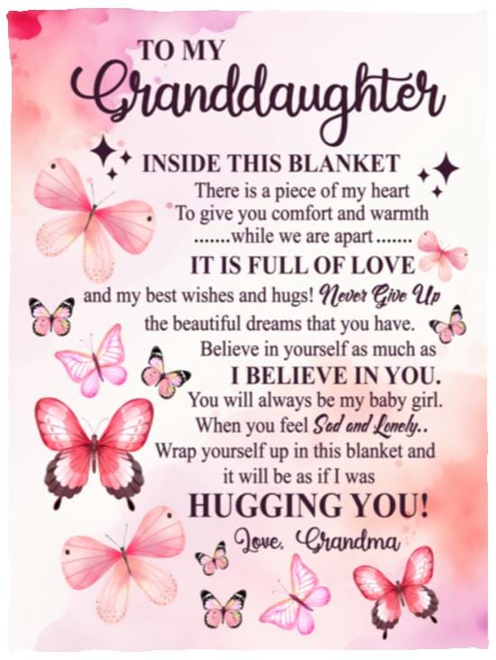 To My Granddaughter | Piece Of My Heart | Cozy Plush Blanket