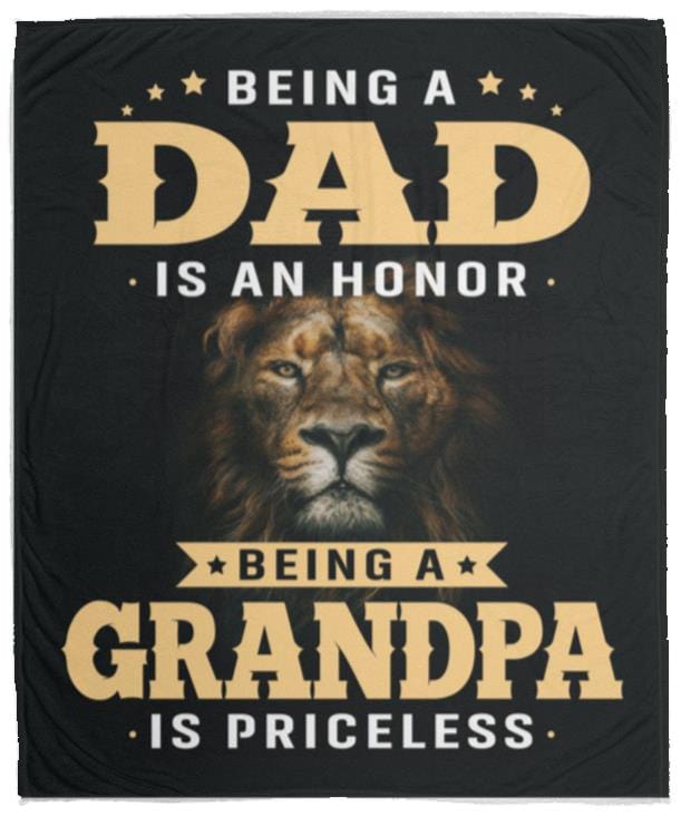 Being a Grandpa is Priceless | Cozy Plush Fleece Blanket