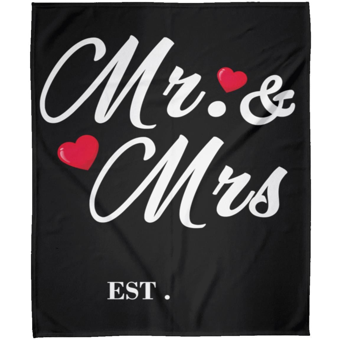 Mr & Mrs | Arctic Fleece | Cozy Plush Fleece Blanket - JENACDirect