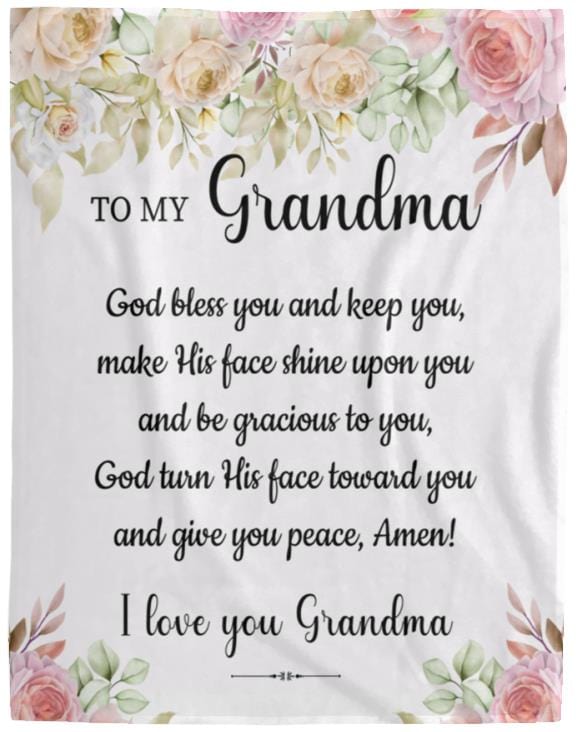 To My Grandma | I Love You | Cozy Plush | Arctic Fleece | Sherpa Mink Blanket - JENACDirect