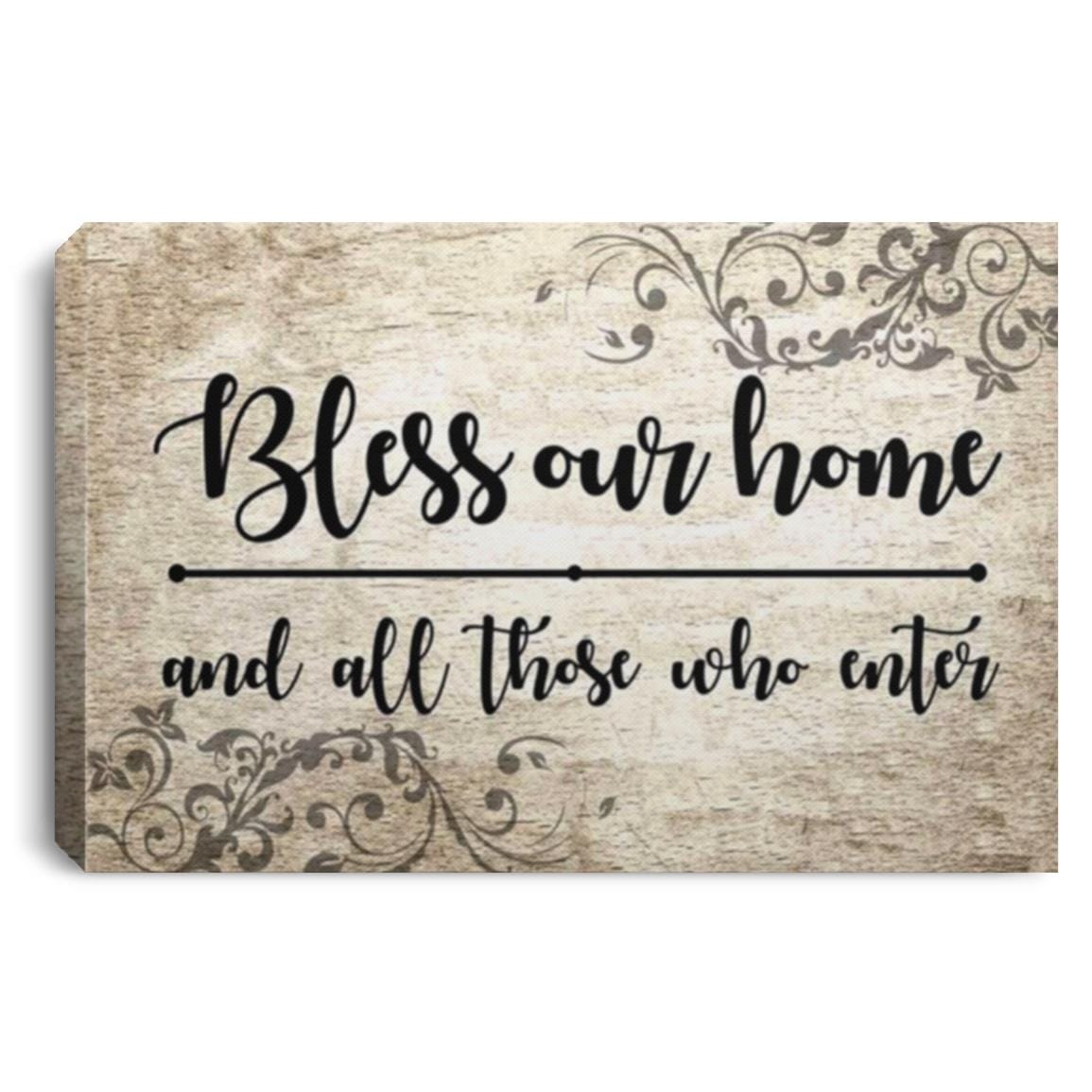 Bless Our Home Canvas | Ready to Hang on Your Wall - JENACDirect