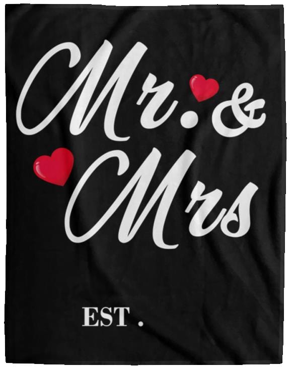 Mr & Mrs | Arctic Fleece | Cozy Plush Fleece Blanket - JENACDirect