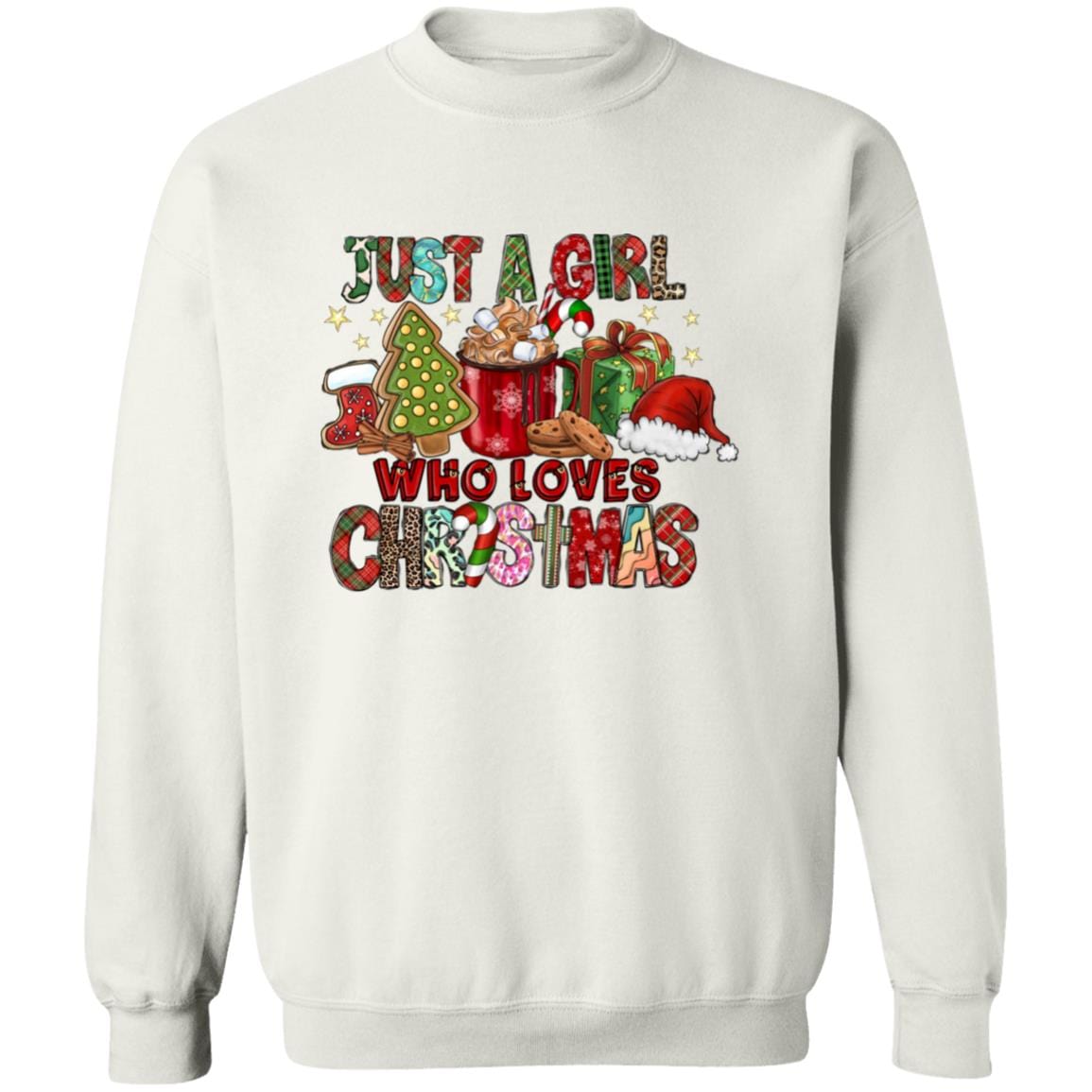 Just A Girl Who Loves Christmas T-Shirt | Sweatshirt - JENACDirect