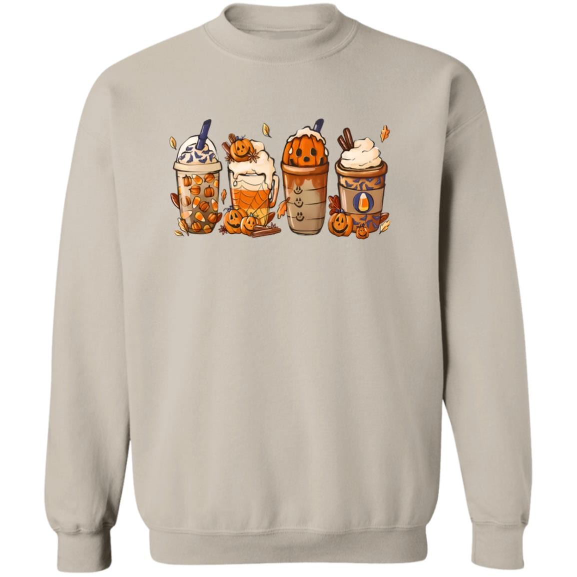 Coffee Latte Pumpkin Sweatshirt - JENACDirect