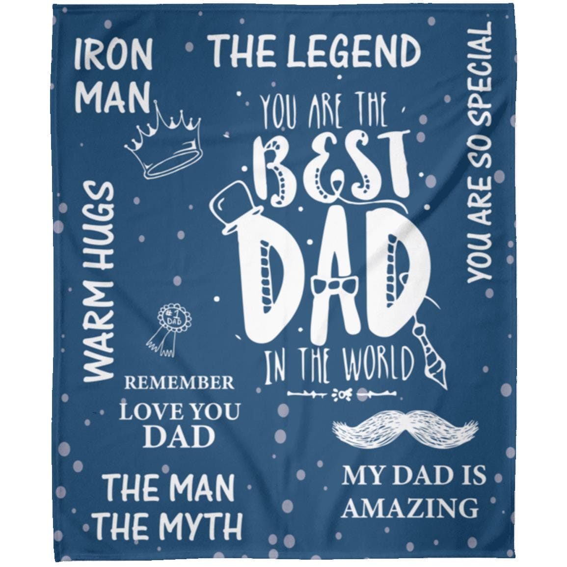 You Are the Best Dad in the World | Cozy Plush Fleece | Arctic Fleece | Premium Mink Sherpa Blanket - JENACDirect