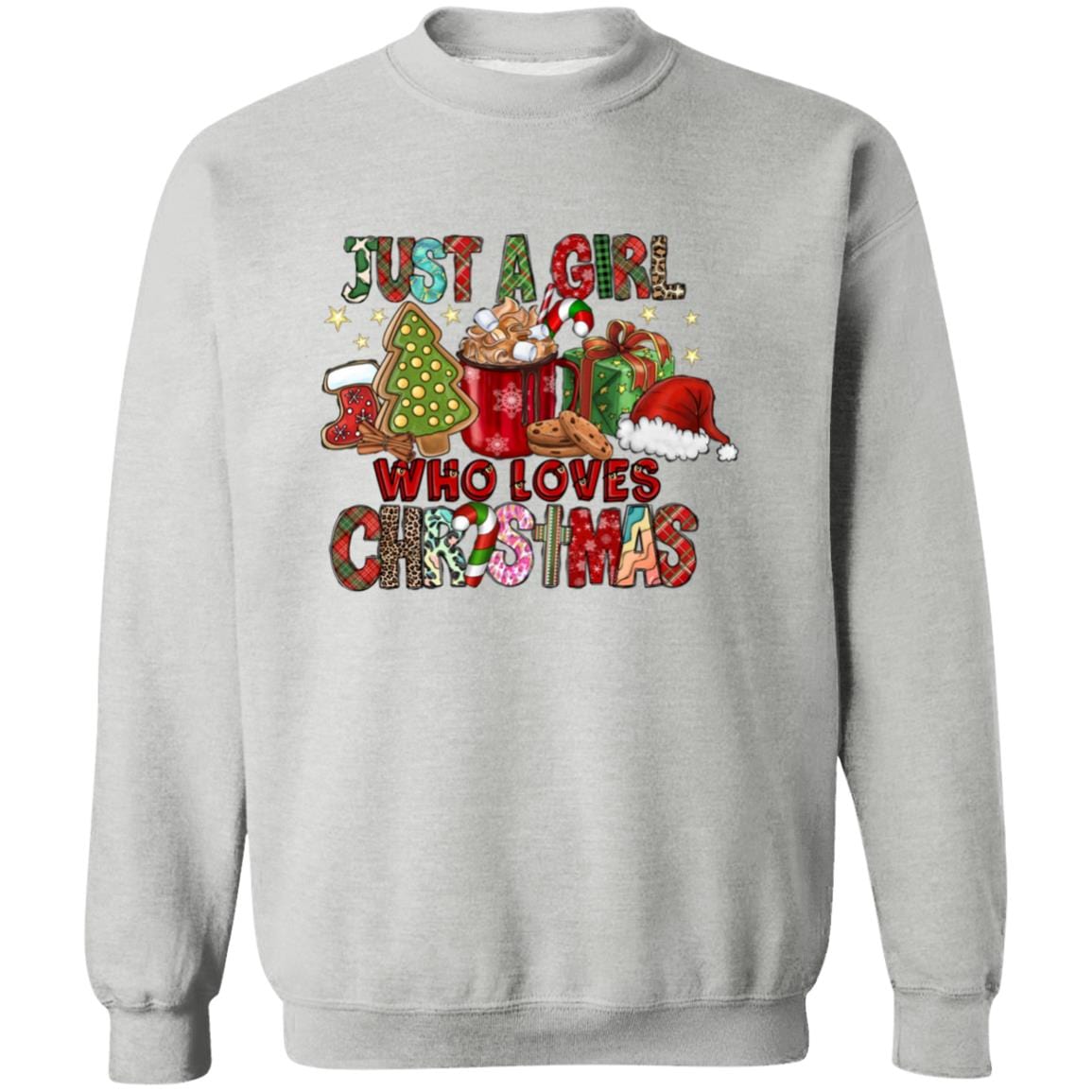 Just A Girl Who Loves Christmas T-Shirt | Sweatshirt - JENACDirect