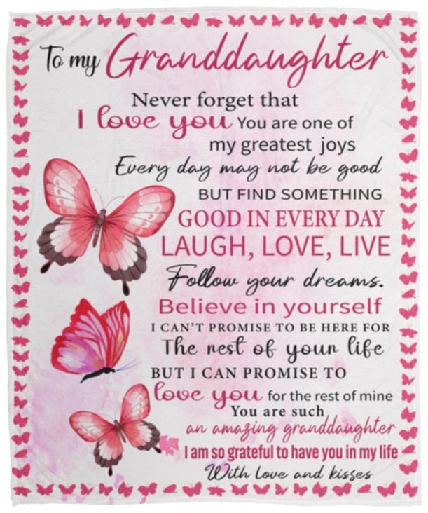 To My Granddaughter | Greatest Joy | Cozy Fleece Blanket