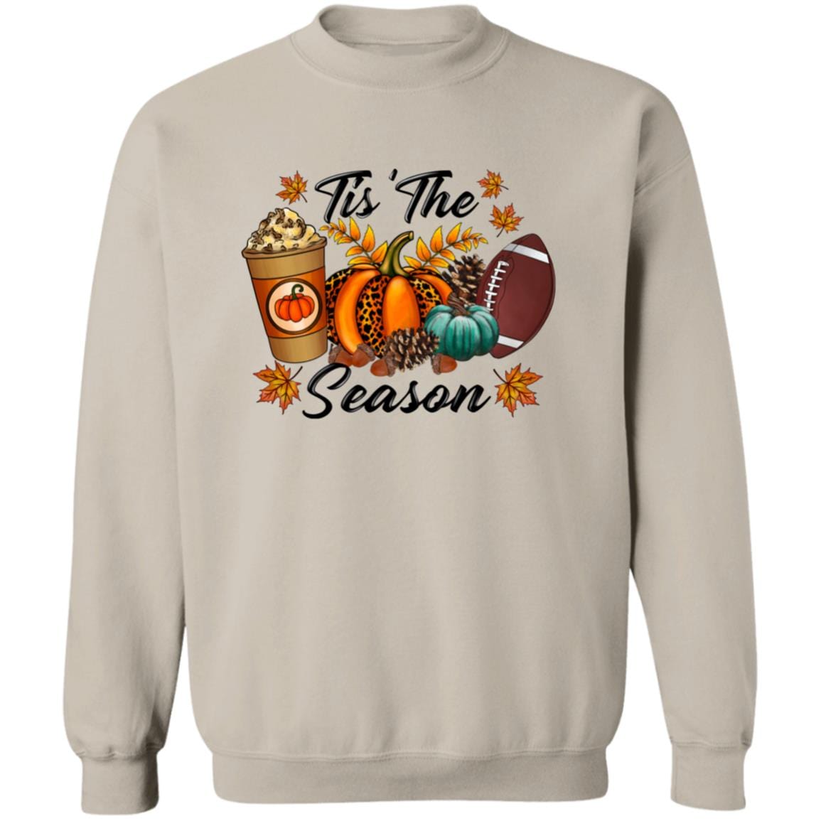 Tis The Season Football | Pumpkin Season Hoodie | Sweatshirt - JENACDirect