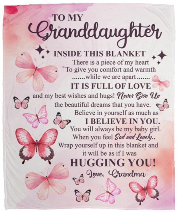 To My Granddaughter | Piece Of My Heart | Cozy Plush Blanket