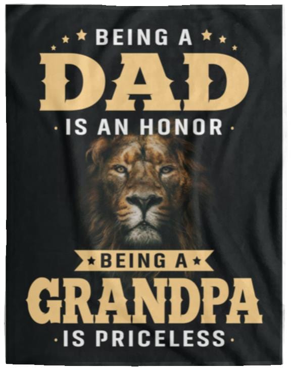 Being a Grandpa is Priceless | Cozy Plush Fleece Blanket