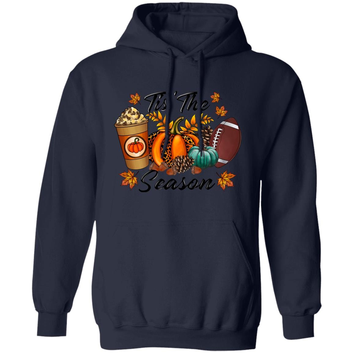 Tis The Season Football | Pumpkin Season Hoodie | Sweatshirt - JENACDirect