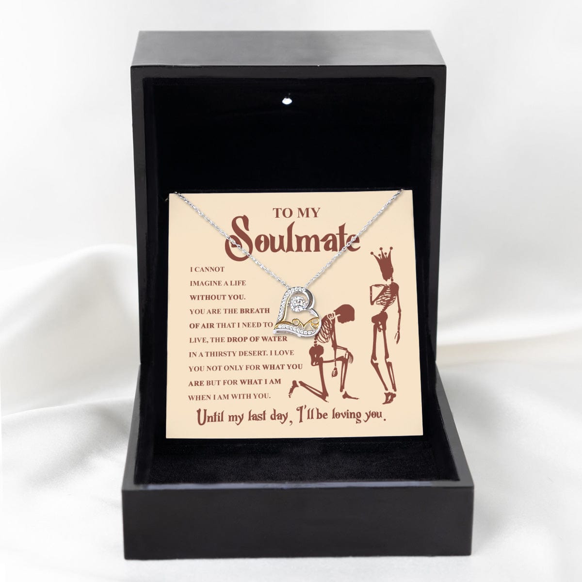 To My Soulmate | Breath Of Air | Love Dancing Sterling Silver Necklace - JENACDirect