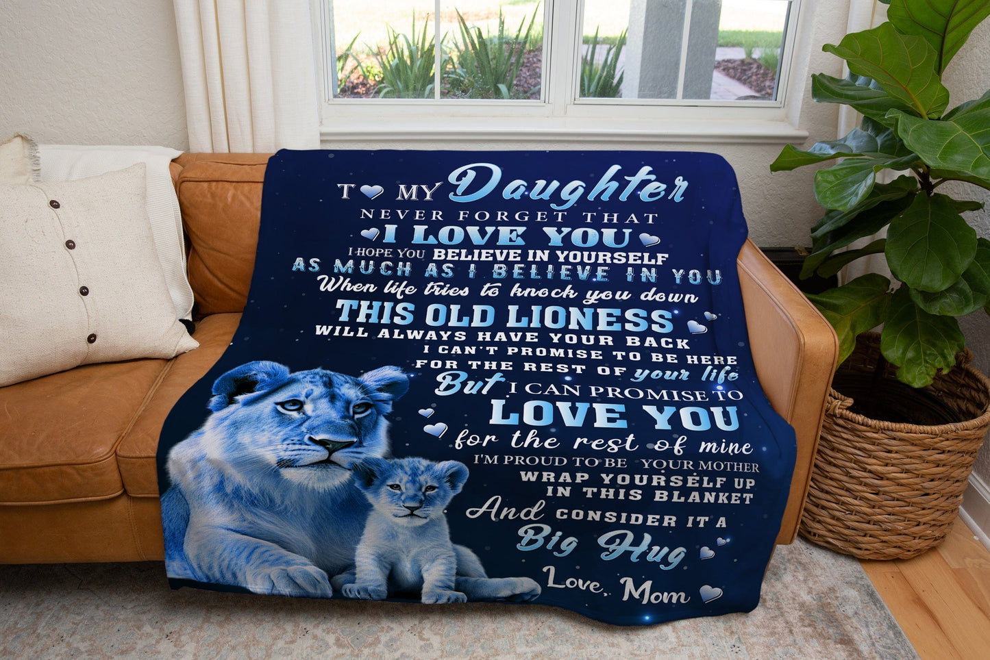 To My Daughter | Will Always Have Your Back | Cozy Fleece & Sherpa Blanket - FL