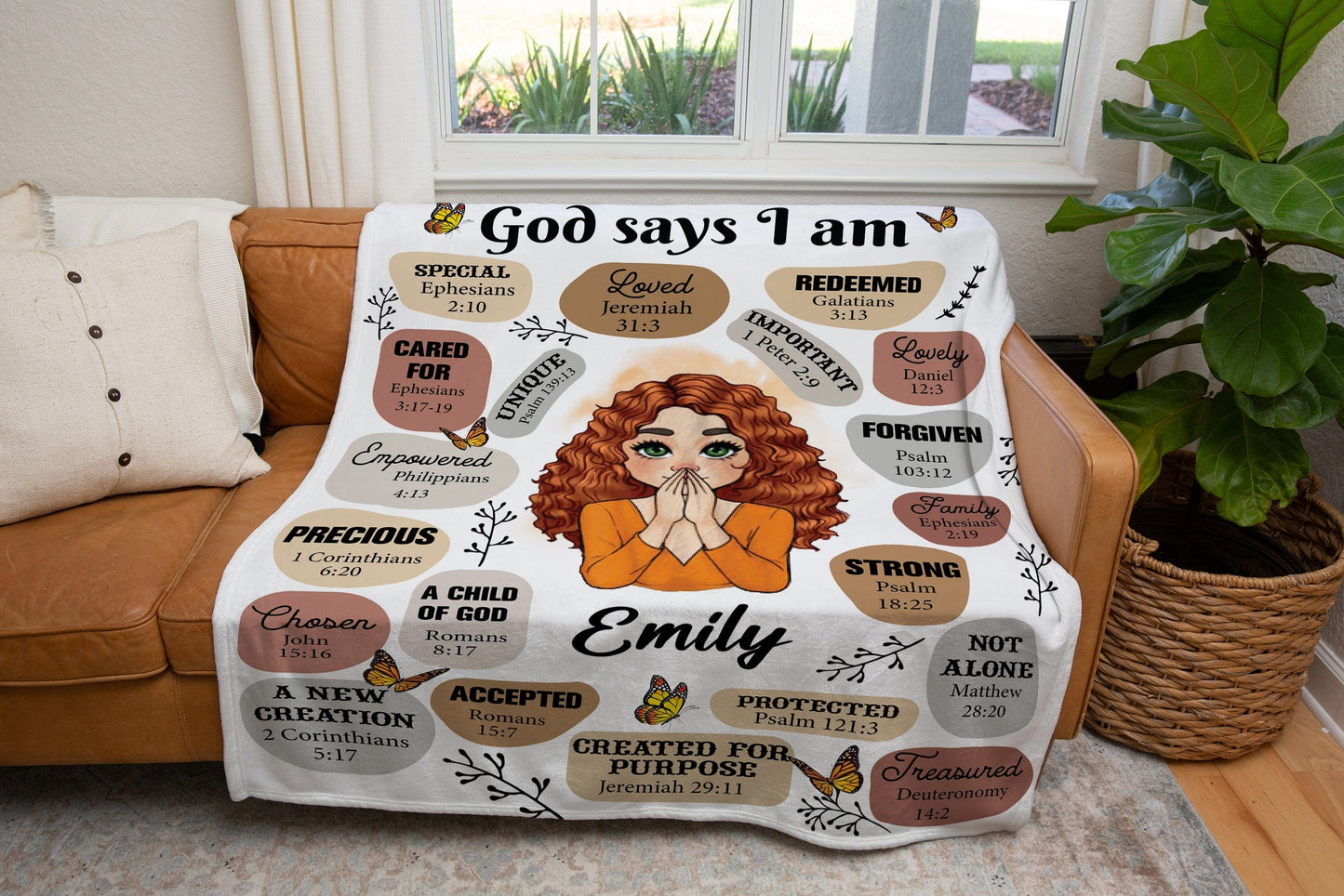 God Says I Am - Personalized Blanket - Gift For Any Occasion