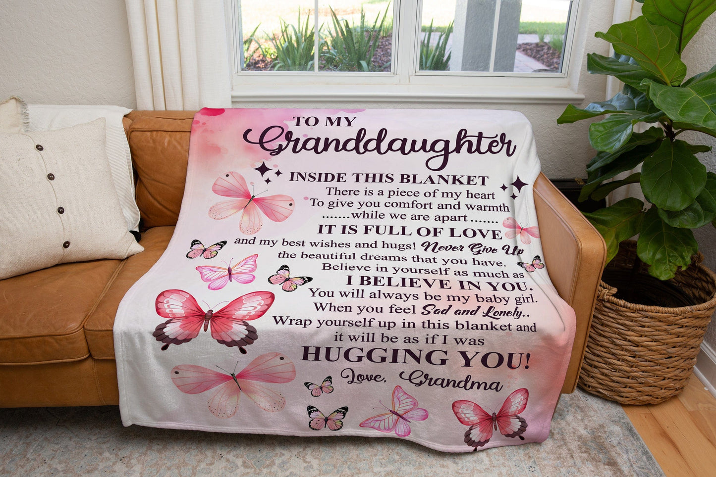 To My Granddaughter | Piece Of My Heart | Cozy Plush Blanket