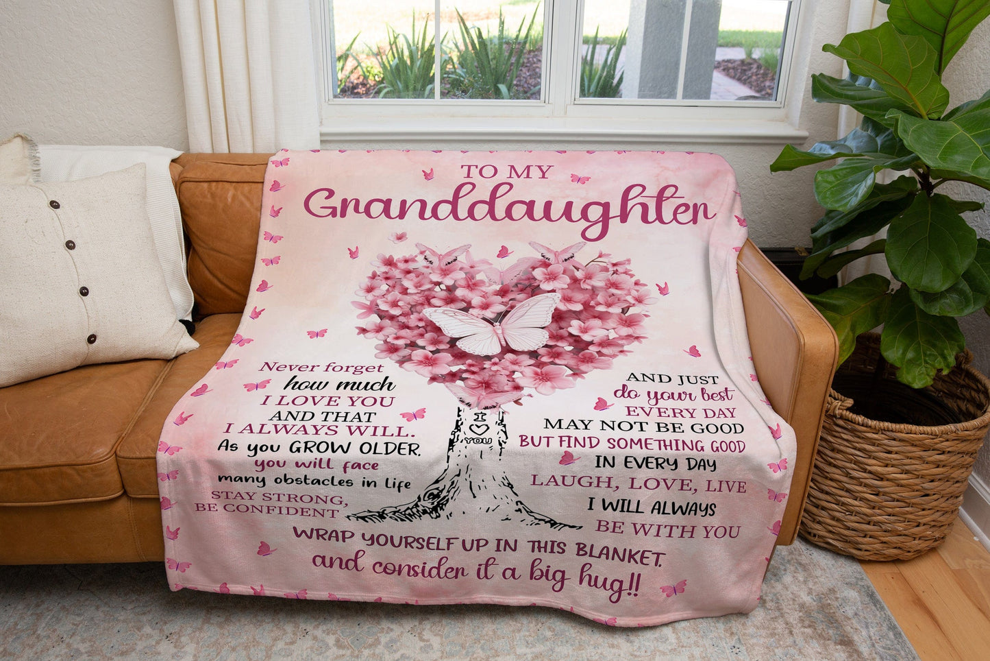 To My Granddaughter | I Love You | Cozy Plush Fleece Blanket - 50x60