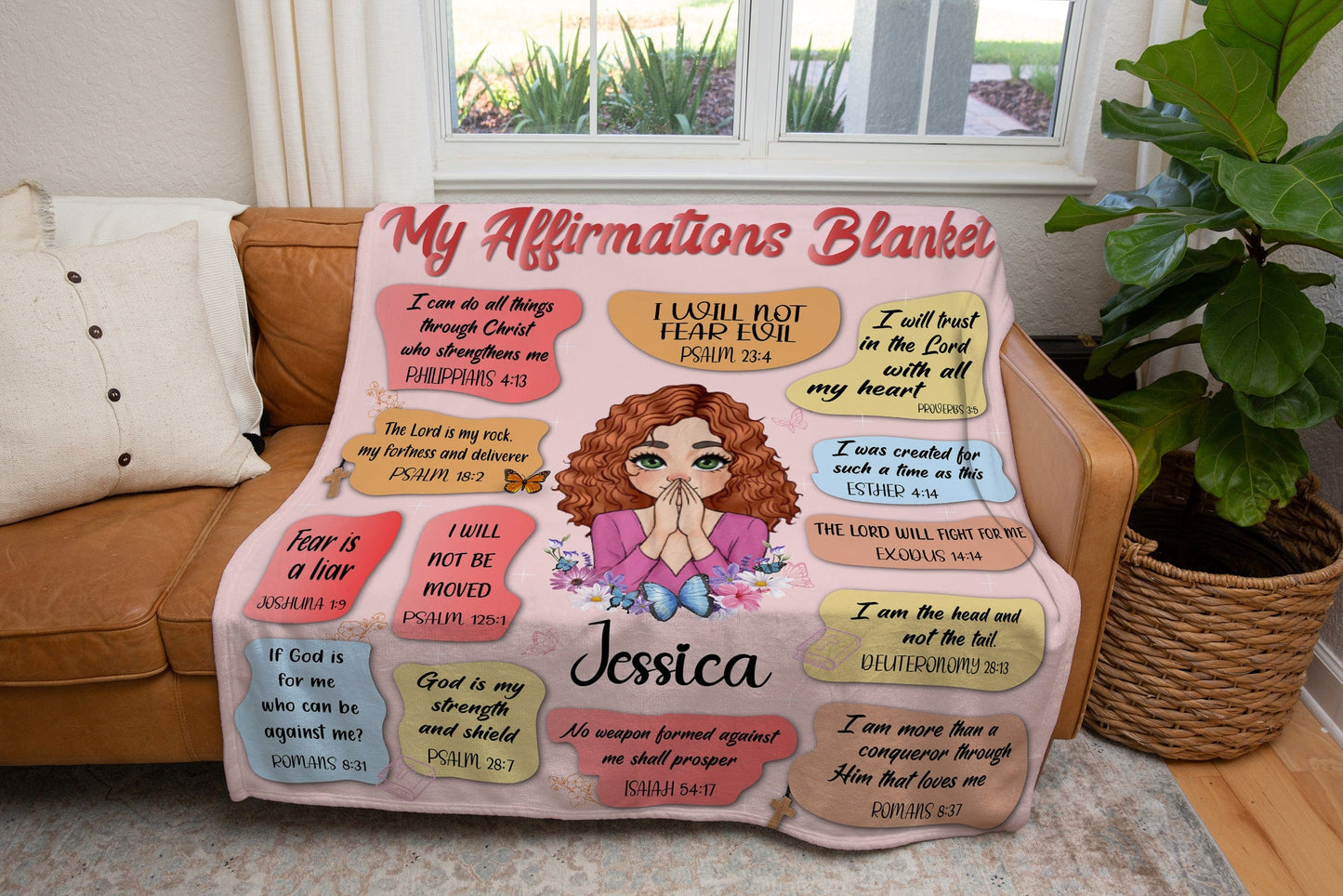 God Says I Am - Personalized Blanket - Meaningful Gifts for Birthdays or Any Occasion