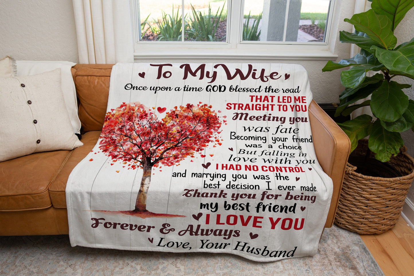 To My Wife  | Meeting You Was Fate | Fleece | Sherpa Blanket