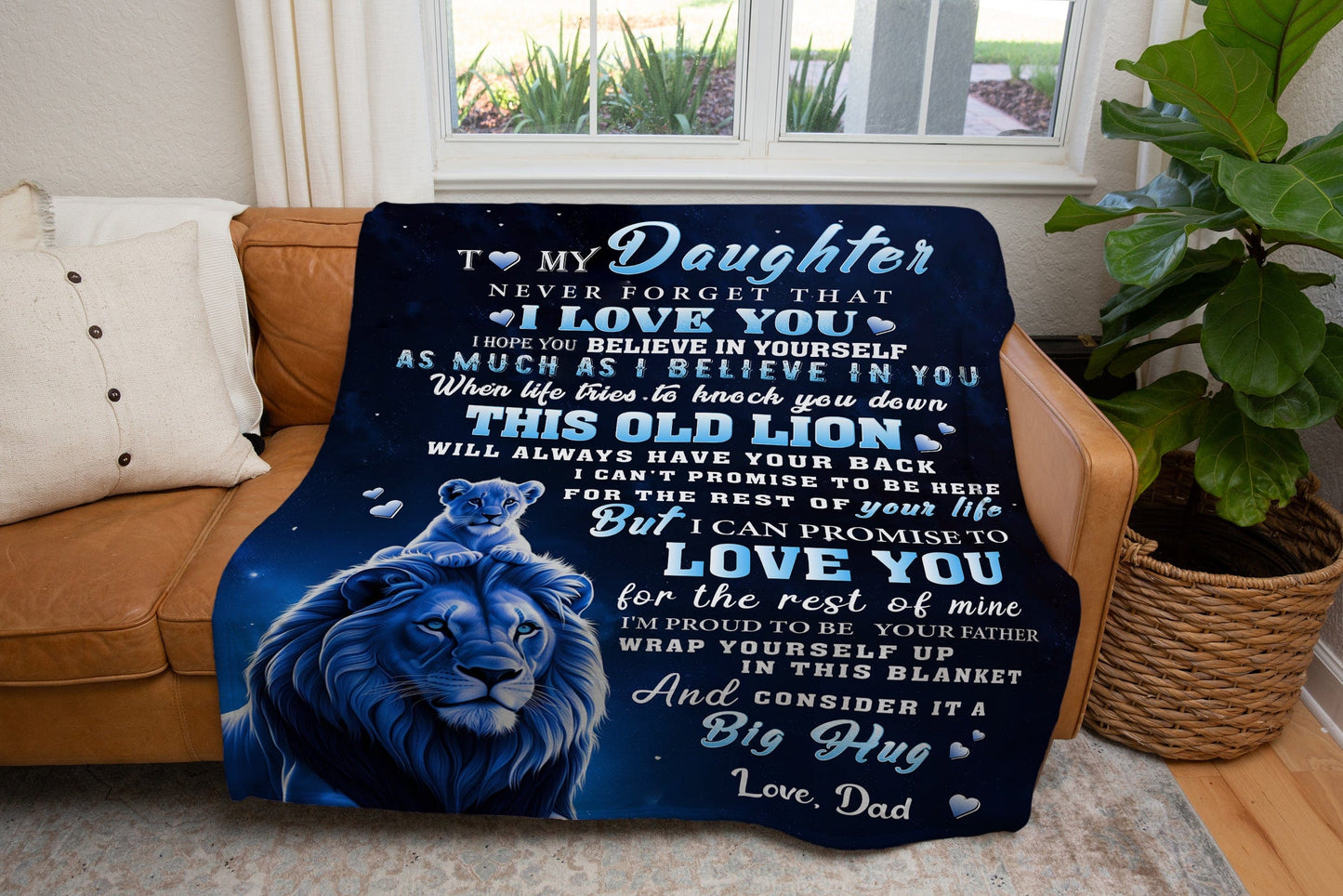 To My Daughter | Will Always Have Your Back | Fleece & Sherpa Blanket