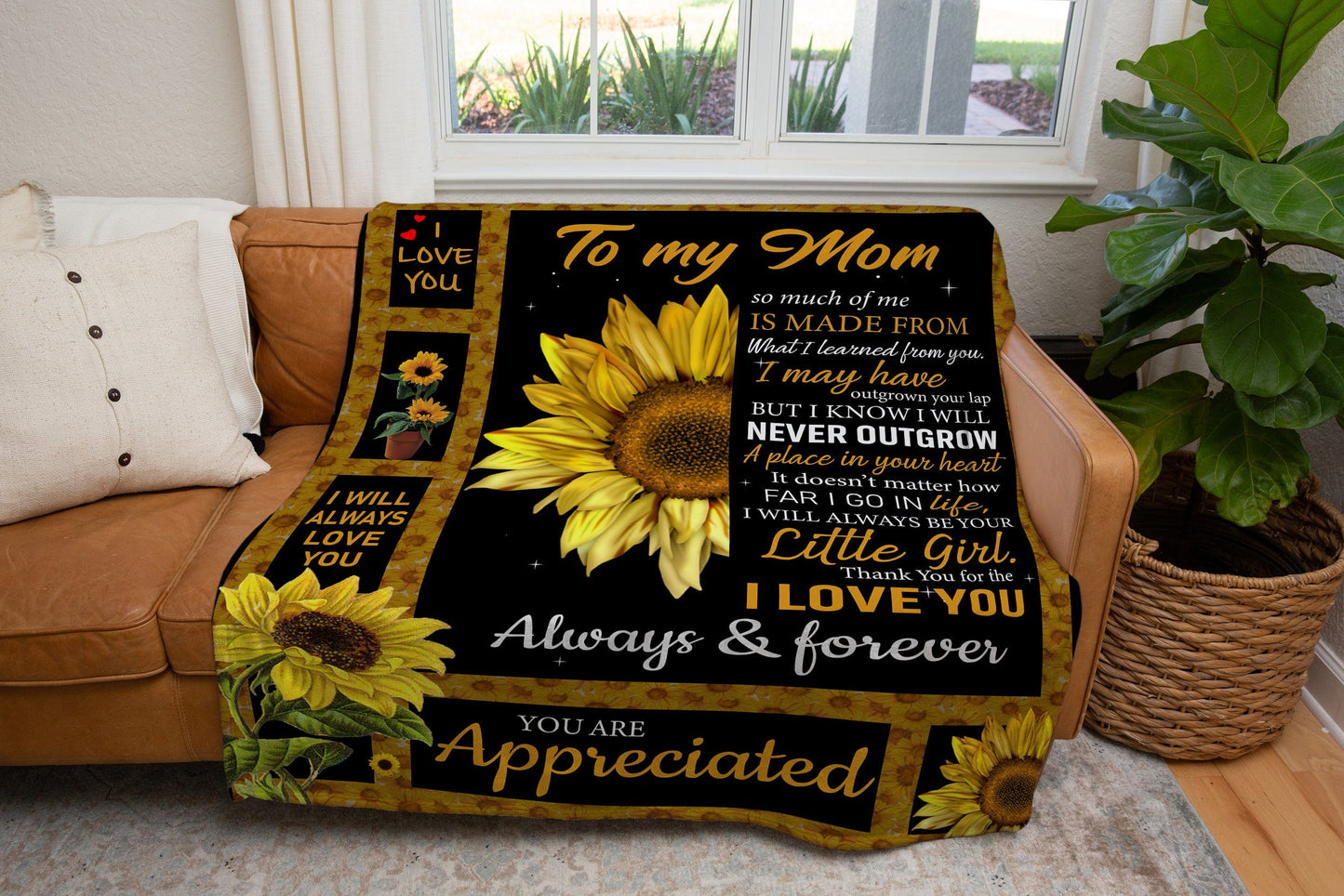 To My Mom | You Are Appreciated | Cozy Fleece & Sherpa Blanket