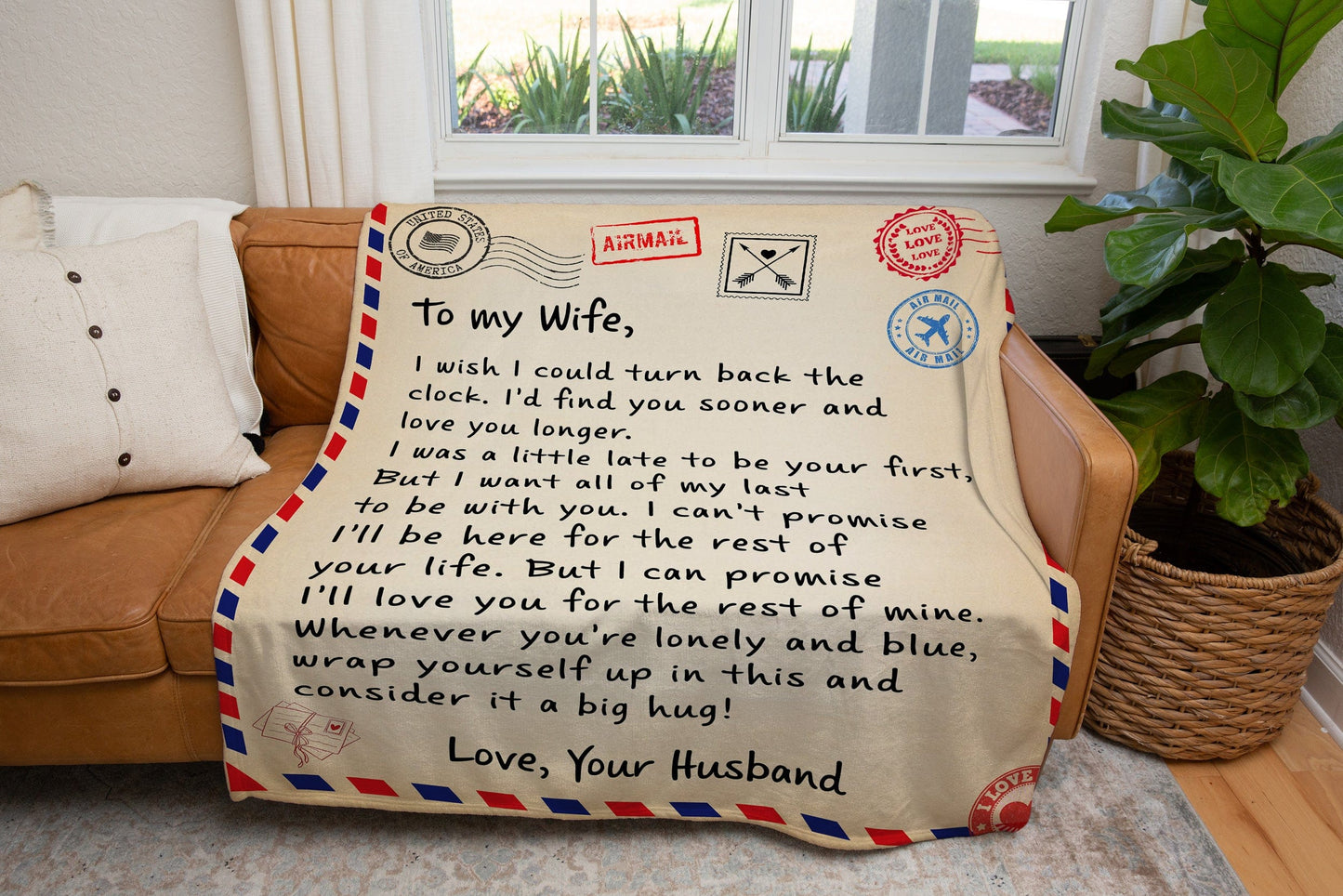 To My Wife From Husband | I Wish I Could Turn Back The Clock | Love Letter Blanket