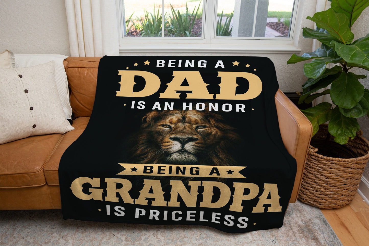 Being a Grandpa is Priceless | Cozy Plush Fleece Blanket