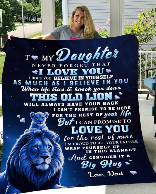 To My Daughter | Will Always Have Your Back | Fleece & Sherpa Blanket