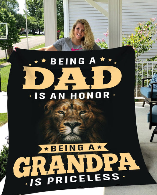 Being a Grandpa is Priceless | Cozy Plush Fleece Blanket