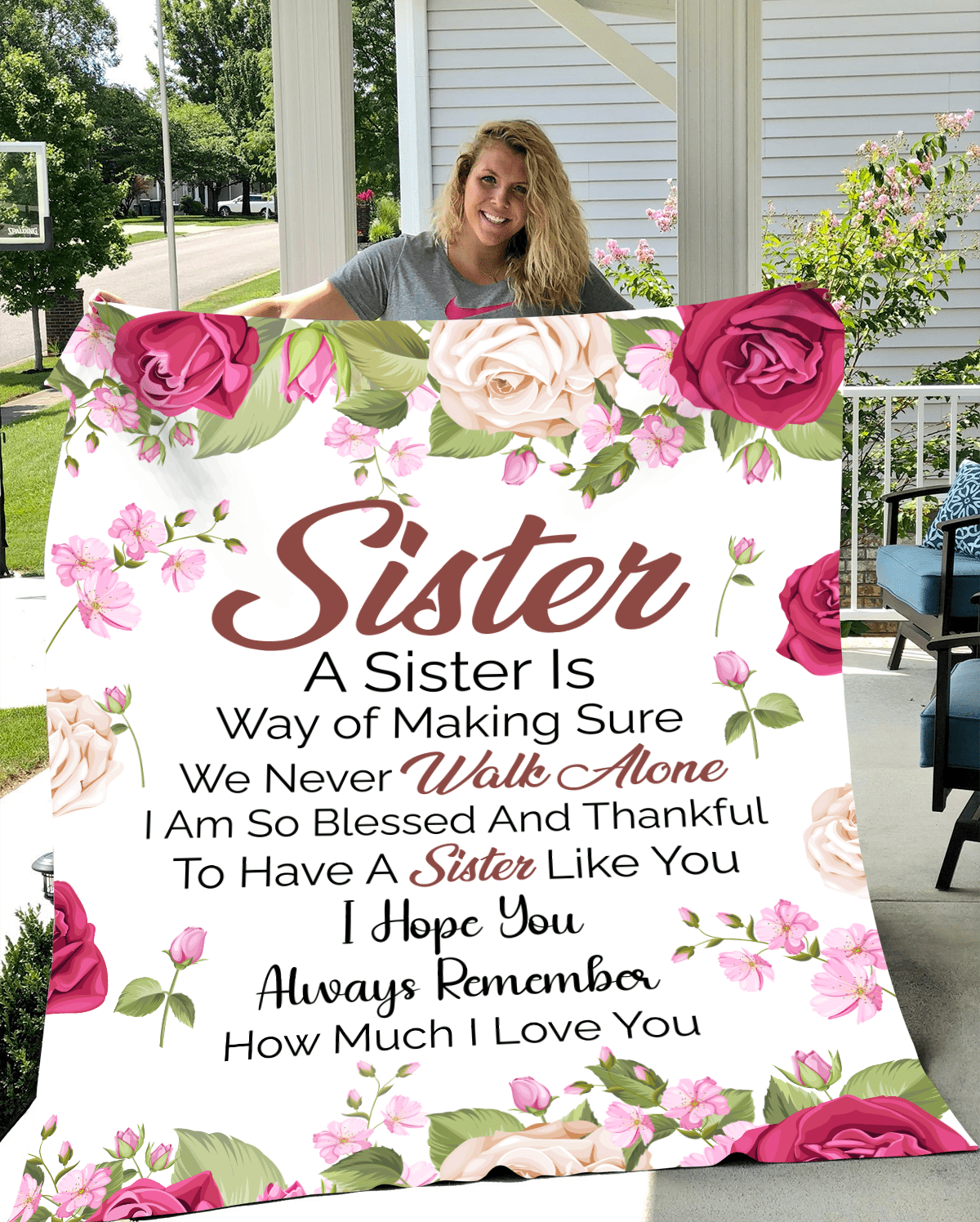 To My Sister | Am Blessed To Have You | Cozy Plush Fleece\Sherpa Blanket