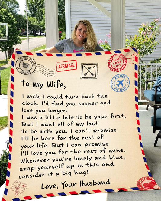 To My Wife From Husband | I Wish I Could Turn Back The Clock | Love Letter Blanket