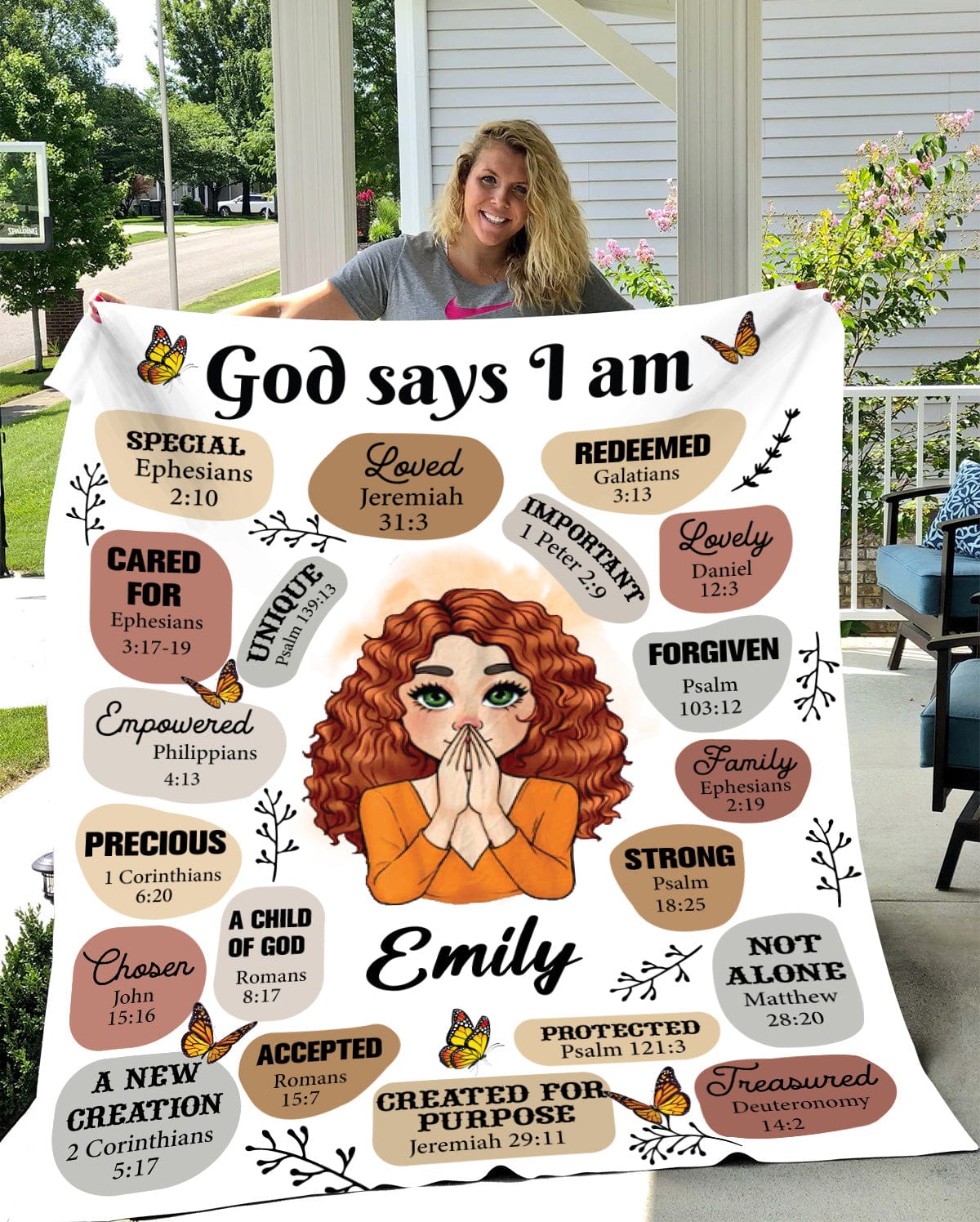 God Says I Am - Personalized Blanket - Gift For Any Occasion