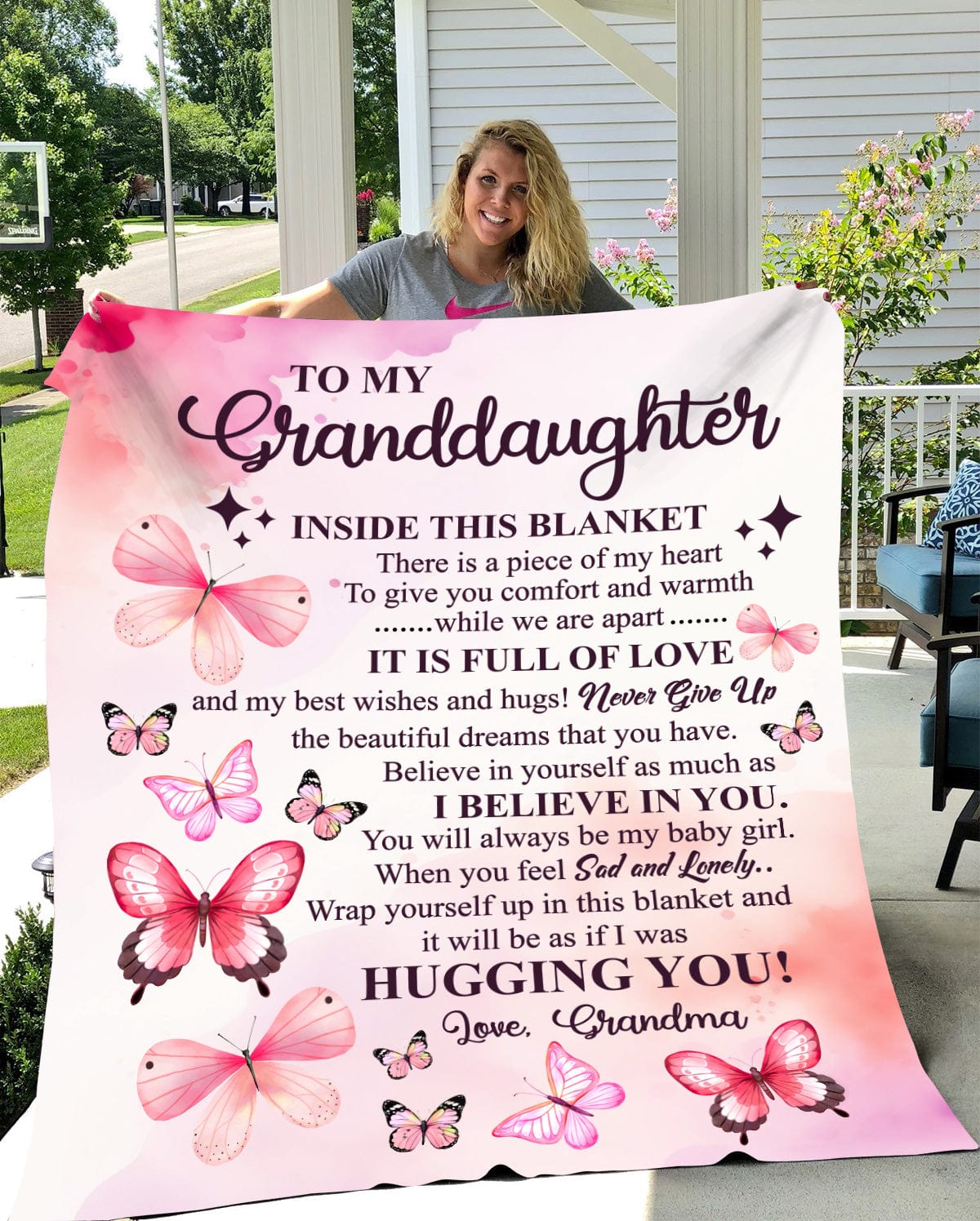 To My Granddaughter | Piece Of My Heart | Cozy Plush Blanket