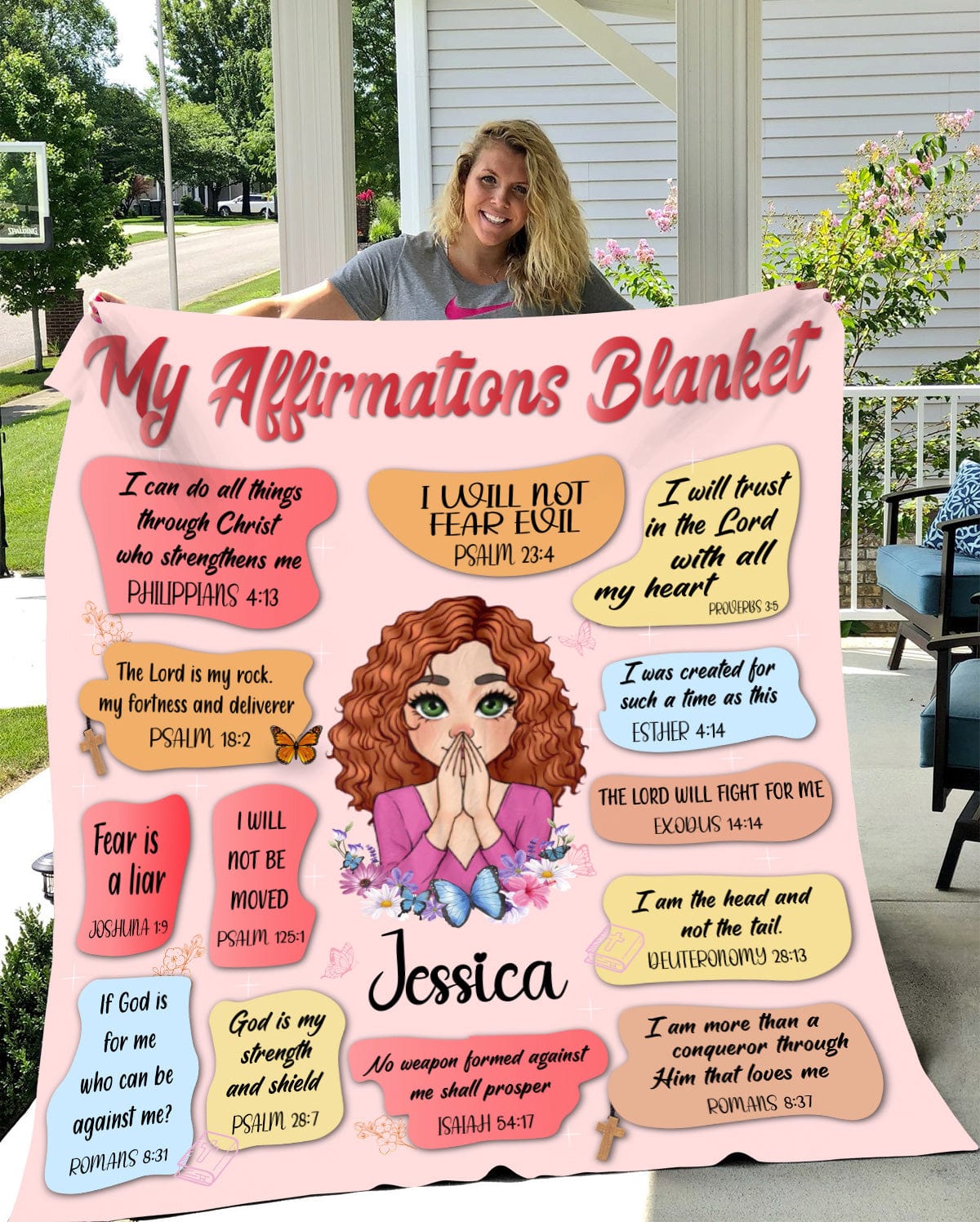 God Says I Am - Personalized Blanket - Meaningful Gifts for Birthdays or Any Occasion