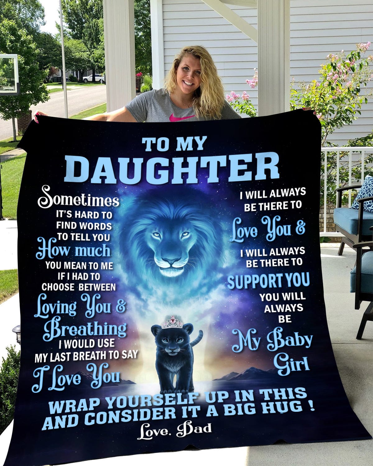 To My Daughter | Will Be There For You | Fleece | Sherpa Blanket