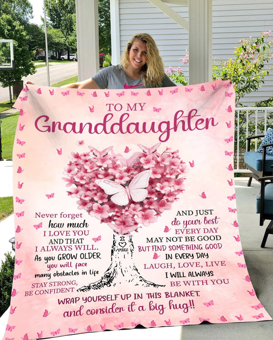 To My Granddaughter | I Love You | Cozy Plush Fleece Blanket - 50x60