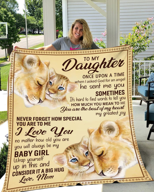 To My Daughter | Greatest Joy | From Mom | Fleece & Sherpa Blanket