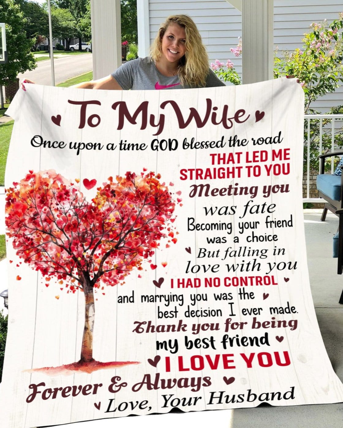 To My Wife  | Meeting You Was Fate | Fleece | Sherpa Blanket