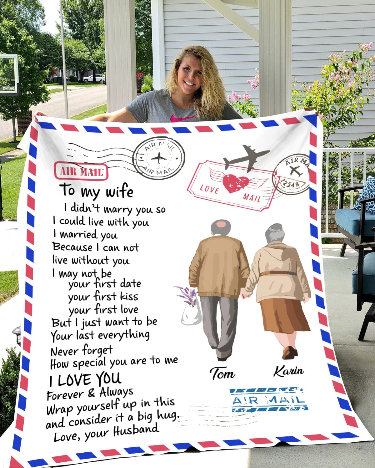 To My Wife Cozy Plush Fleece Blanket - 60x80