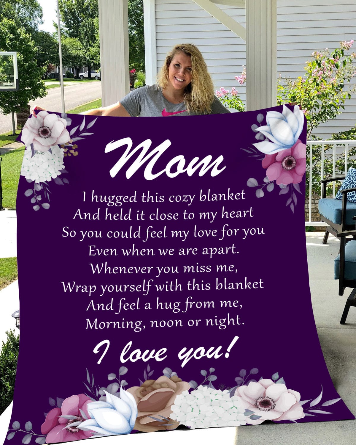 To My Mom | I Love You Cozy Plush Fleece | Sherpa Blanket