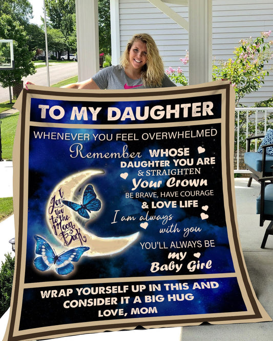 To My Daughter | Always My Baby Girl | Fleece and Sherpa Blanket