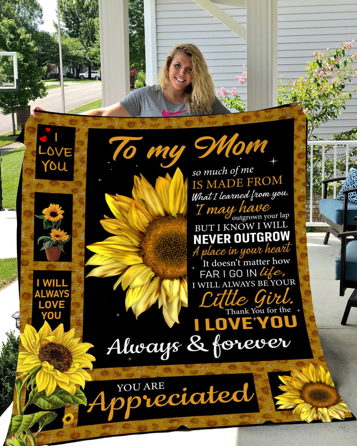 To My Mom | You Are Appreciated | Cozy Fleece & Sherpa Blanket