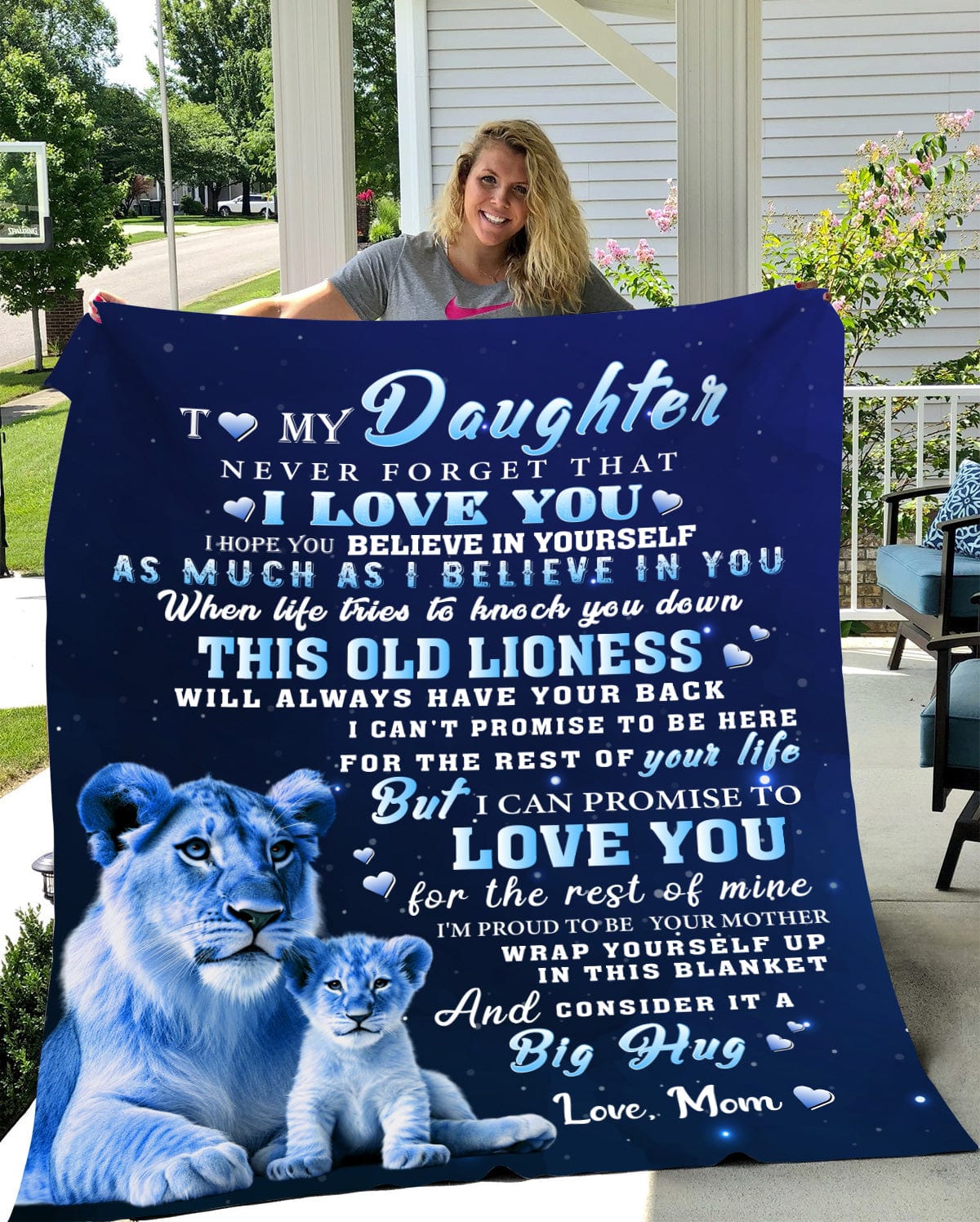 To My Daughter | Will Always Have Your Back | Cozy Fleece & Sherpa Blanket - FL