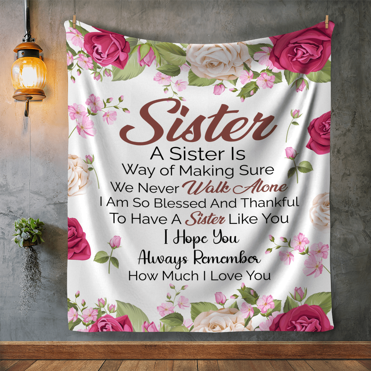 To My Sister | Am Blessed To Have You | Cozy Plush Fleece\Sherpa Blanket