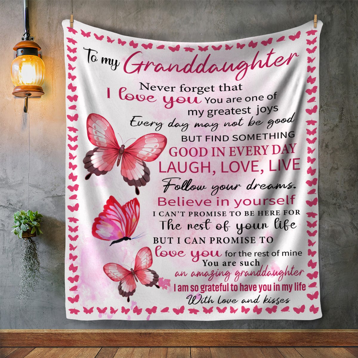 To My Granddaughter | Greatest Joy | Cozy Fleece Blanket